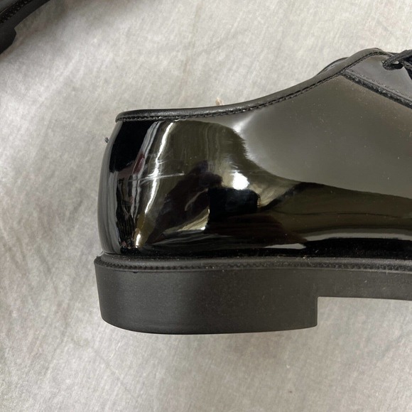 Bates Military Uniform Shoes Oxfords Shiny Black Vibram Patent Leather 9E Chrty main image 7